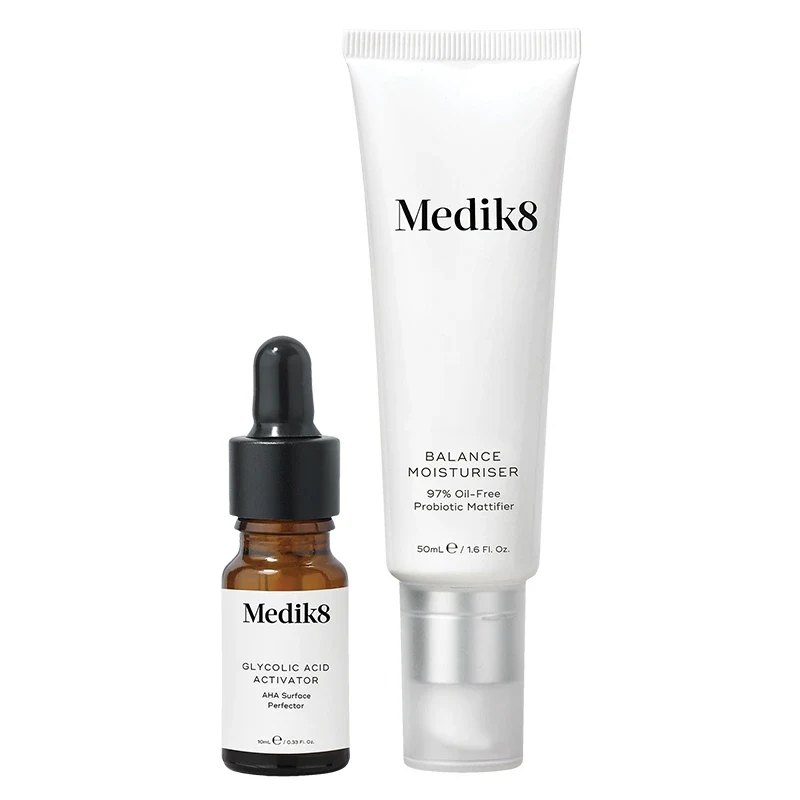 Medik8 Balance Moisturiser with Glycolic Acid Activator 50 + 5ml Medik8