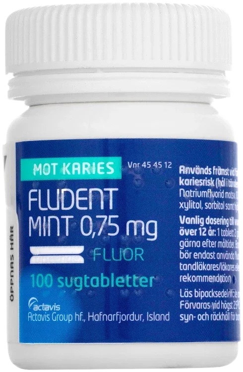 Fludent mint sugtablett 0,75 mg 100 st Fludent