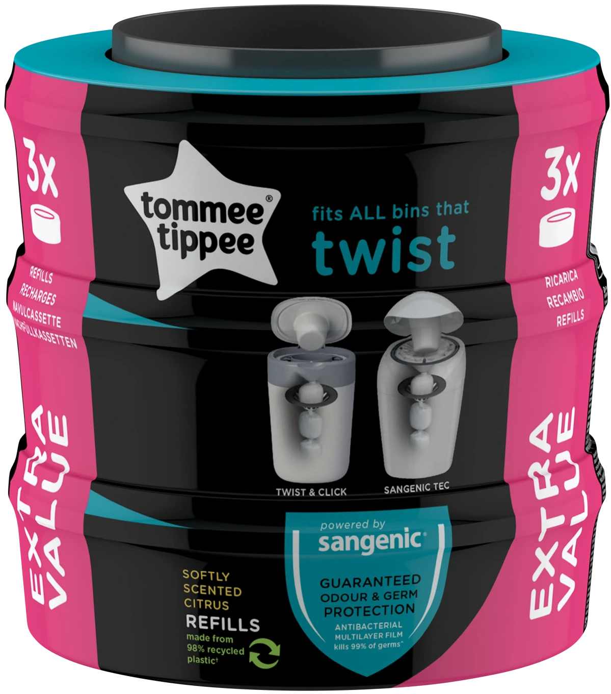 Tommee Tippee Sangenic Twist & Click Refill 3-pack Tommee Tippee
