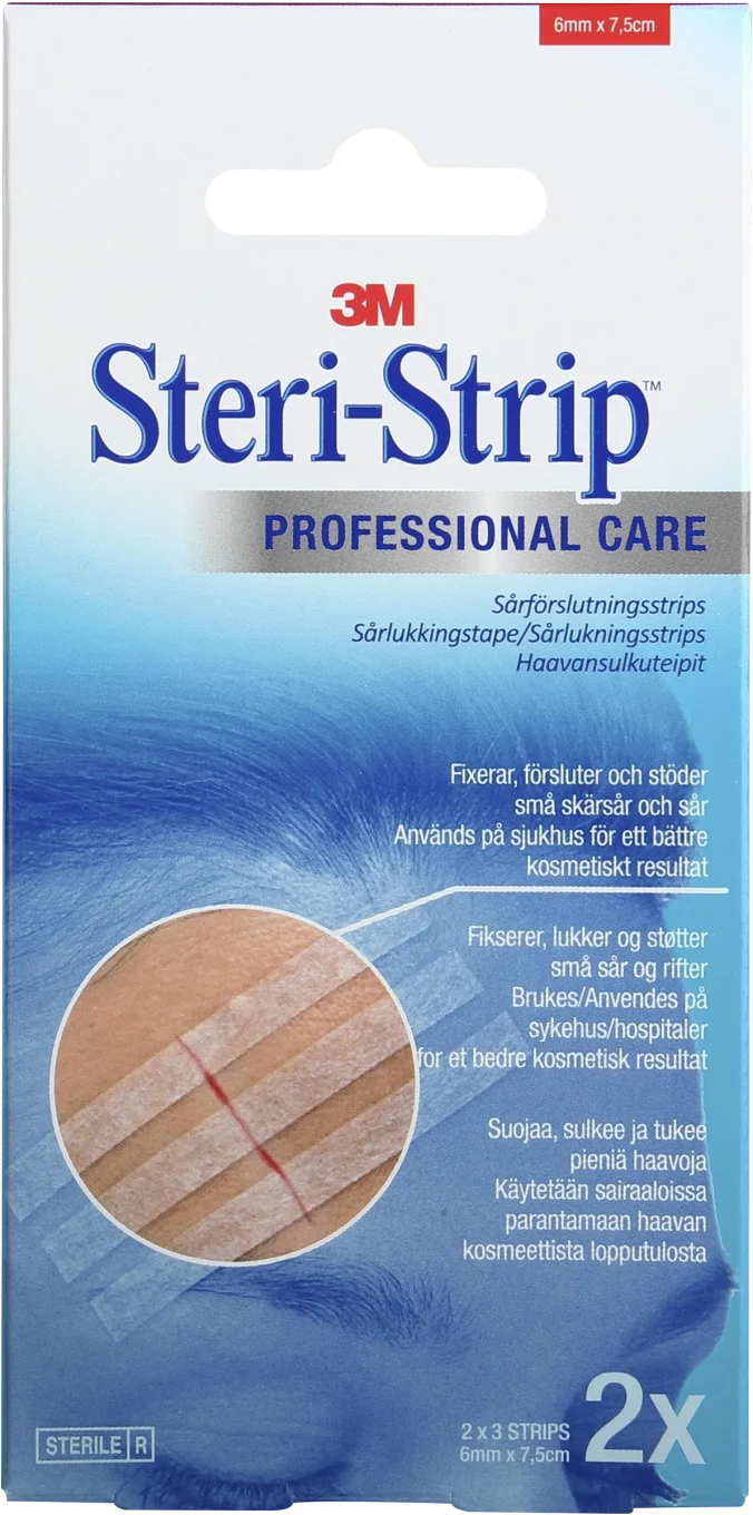 3M Steri-Strip suturtejp brun 6x75 mm 6 st 3msteristrip