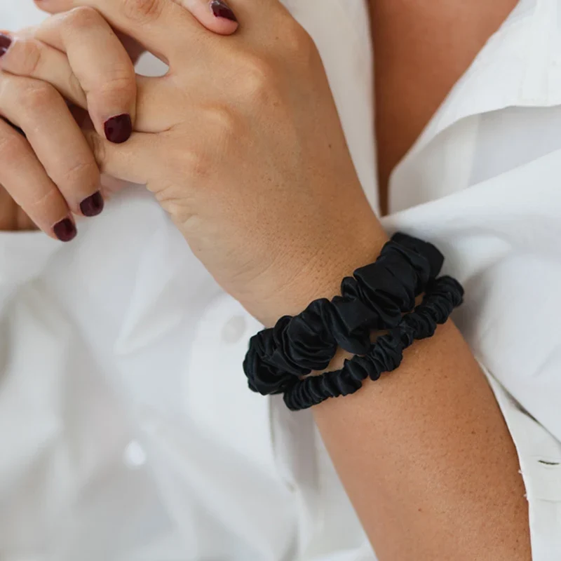 ByBarb Sidensnodd Tunn Svart ByBarb