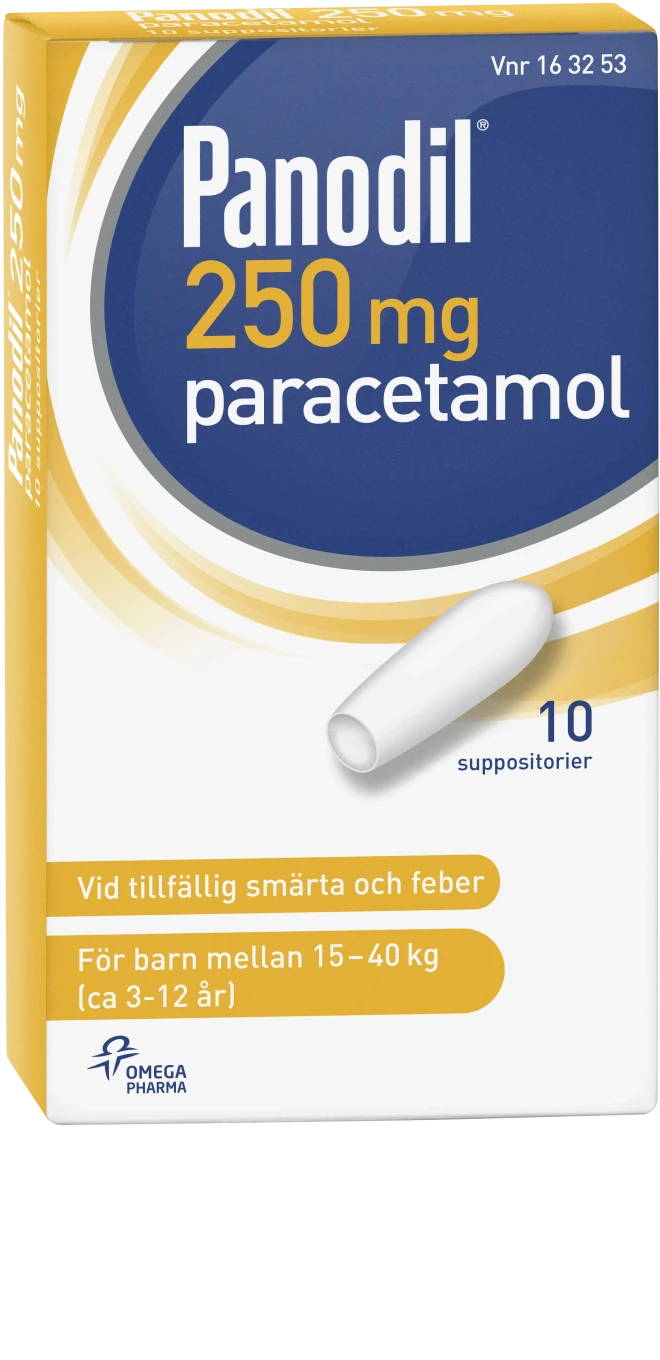 Panodil suppositorium 250 mg 10 st Panodil