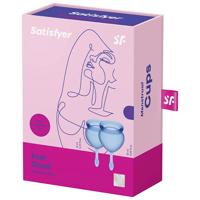Satisfyer Feel Good Menstrual Cup Dark Blue 2 st Satisfyer