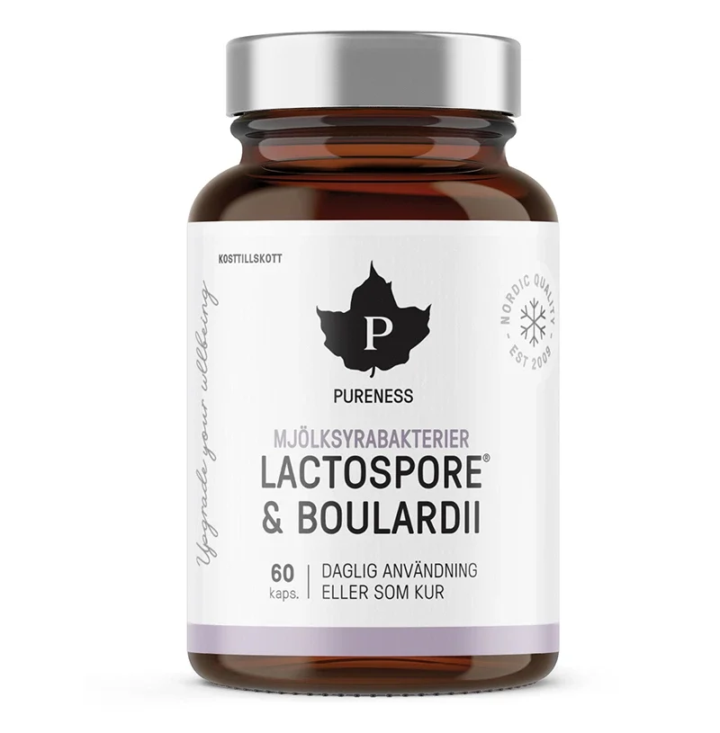 Pureness Mjölksyrabakterier + Boulardii 60 kapslar Pureness