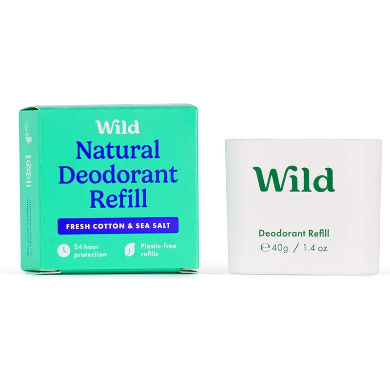 Wild Fresh Cotton & Sea Salt Deo Refill 40g Wild