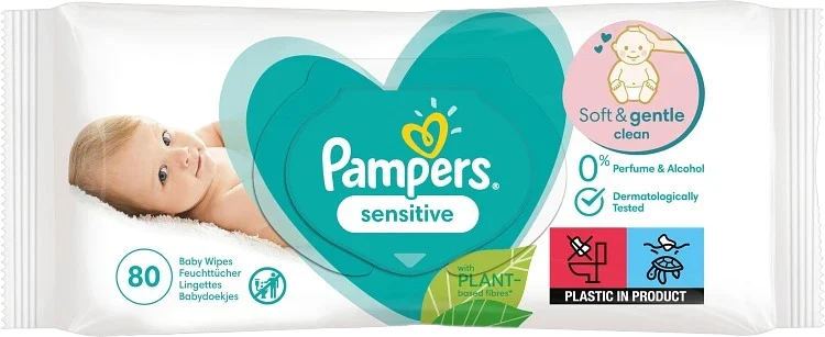 Pampers Sensitive Baby Våtservetter 80 st Pampers