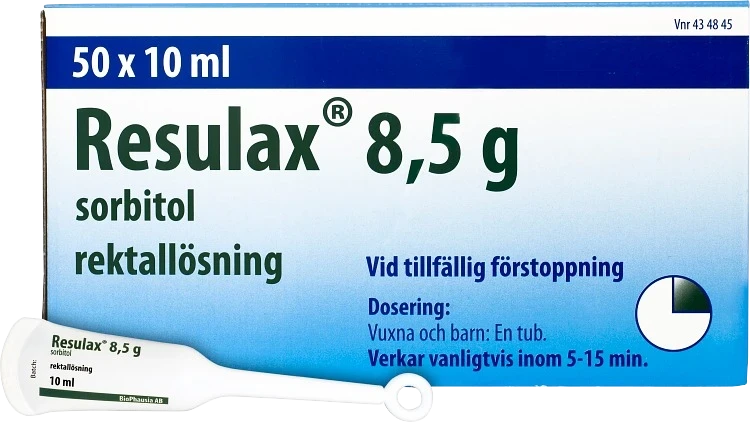 Resulax rektallösning 8,5 g 50 st Resulax