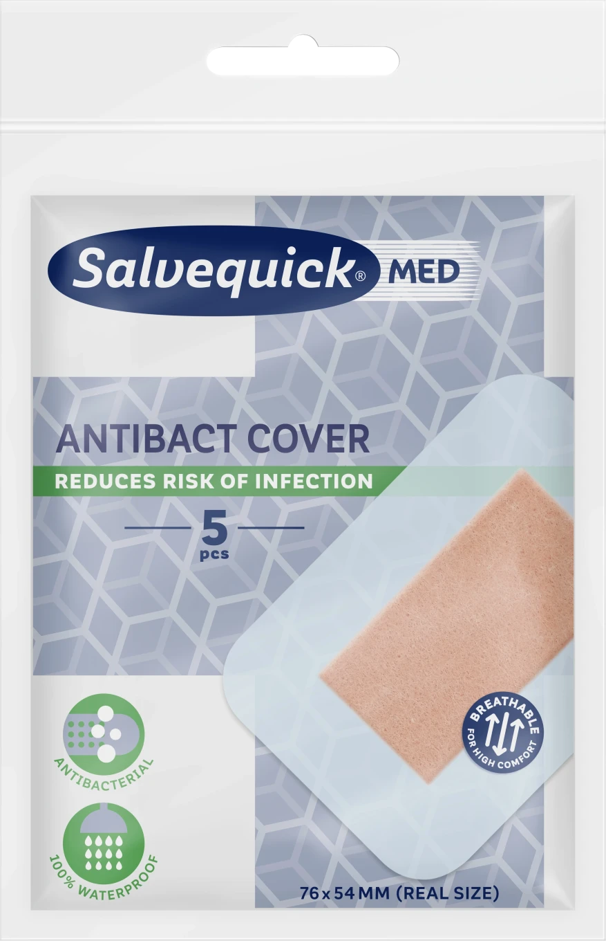 Salvequick MED Antibact Cover 5 st Salvequick