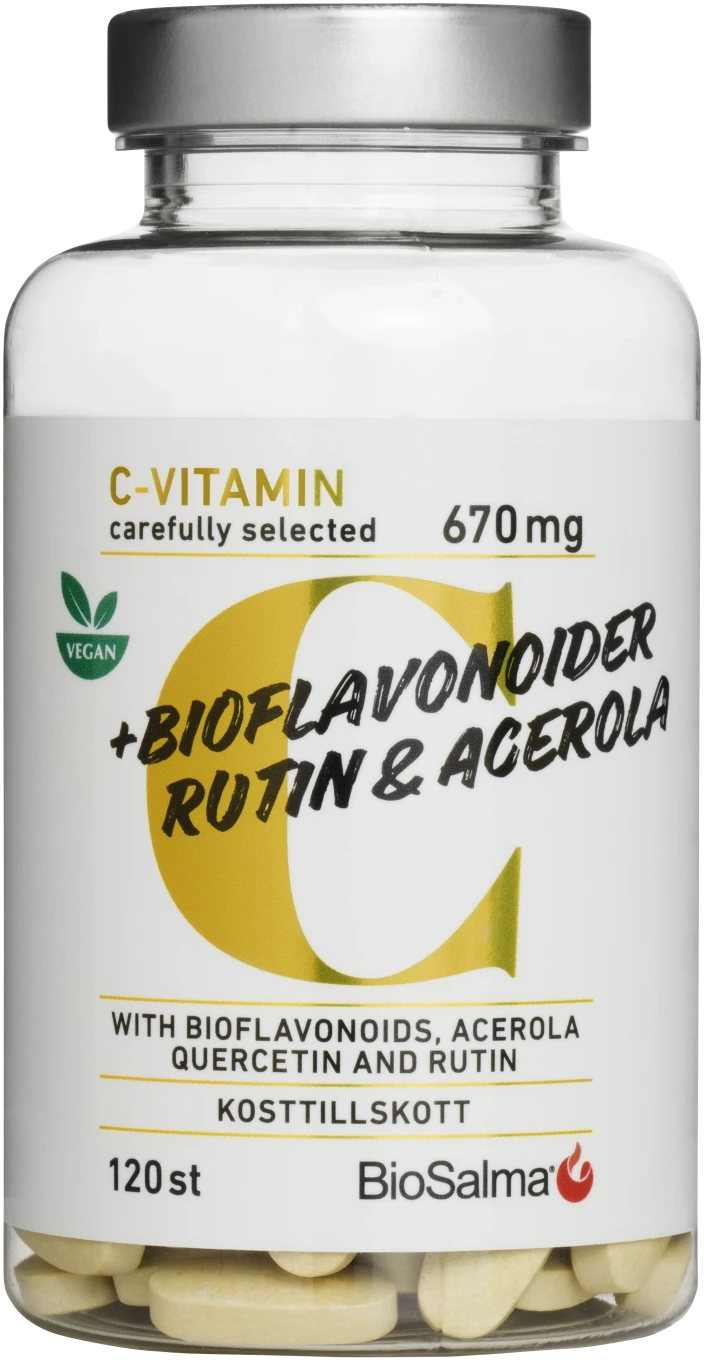 BioSalma C-vitamin 670 mg Bioflavonoider 120 tabletter BioSalma