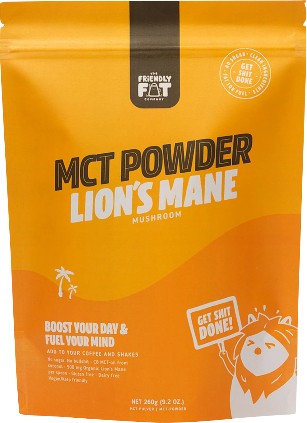 The Friendly Fat Company MCT-pulver Lion's Mane 260 g The friendly fat company