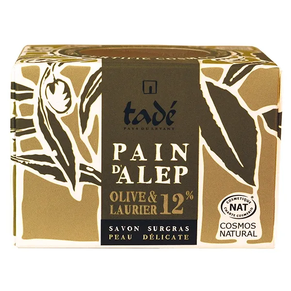 Tadé Pays du Levant Aleppotvål 12% Lagerbärsolja 190 g Tadé Pays du Levant