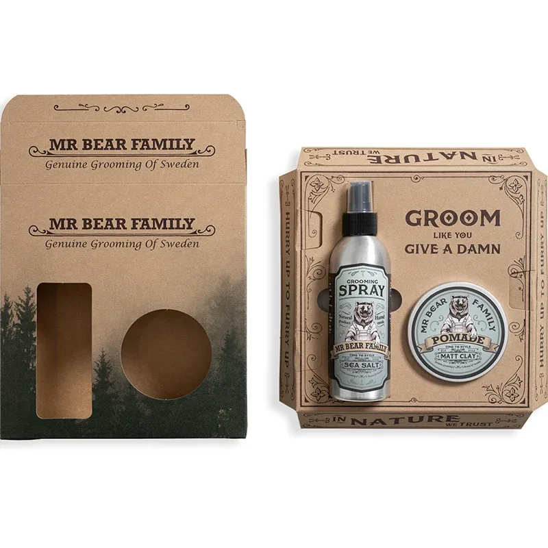 Mr Bear Family Kit - Spray & Pomade Springwood 200 + 100 ml Mr Bear Family