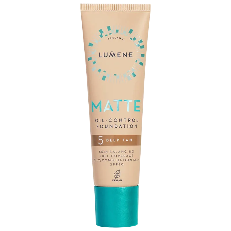 Lumene Matte Oil-Control Foundation SPF 20, 30 ml 5 Deep Tan Lumene