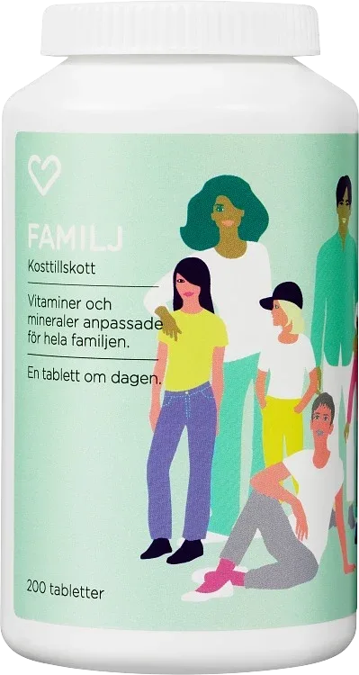 Hjärtats Multivitamin Familj 200 st Hjärtats