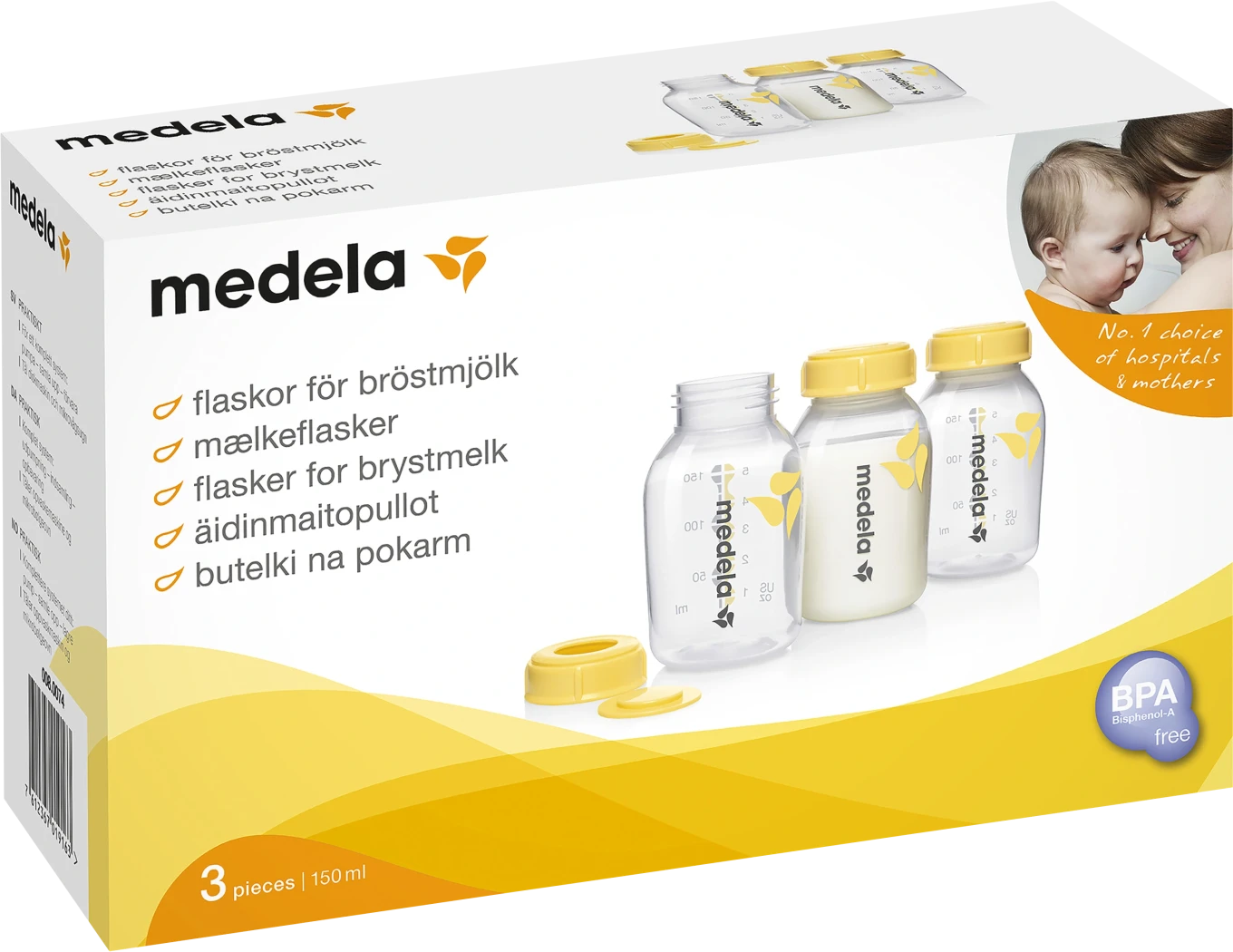 Medela Bröstmjölksflaska 150 ml 3-pack Medela