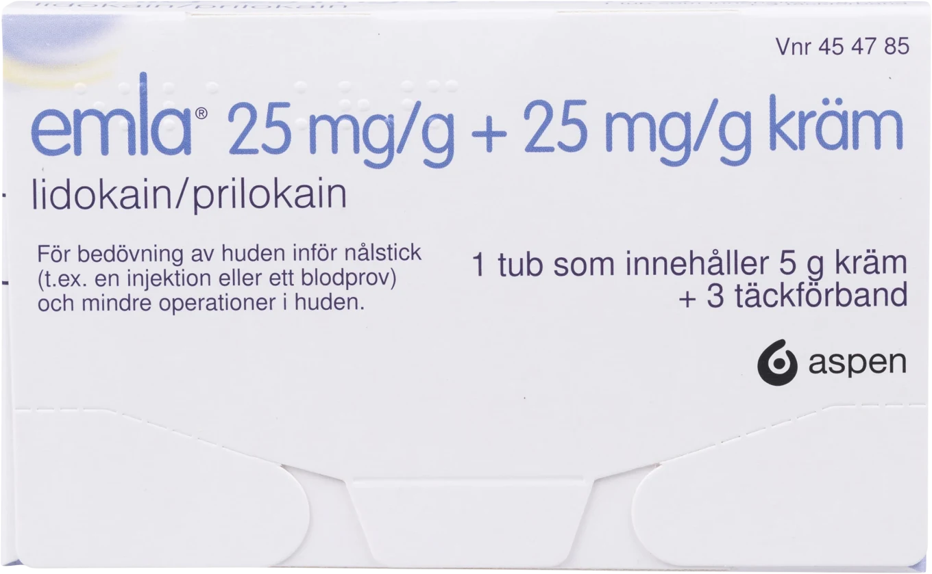 Emla kräm tub 25 mg/g+25 mg/g 5 g Emla