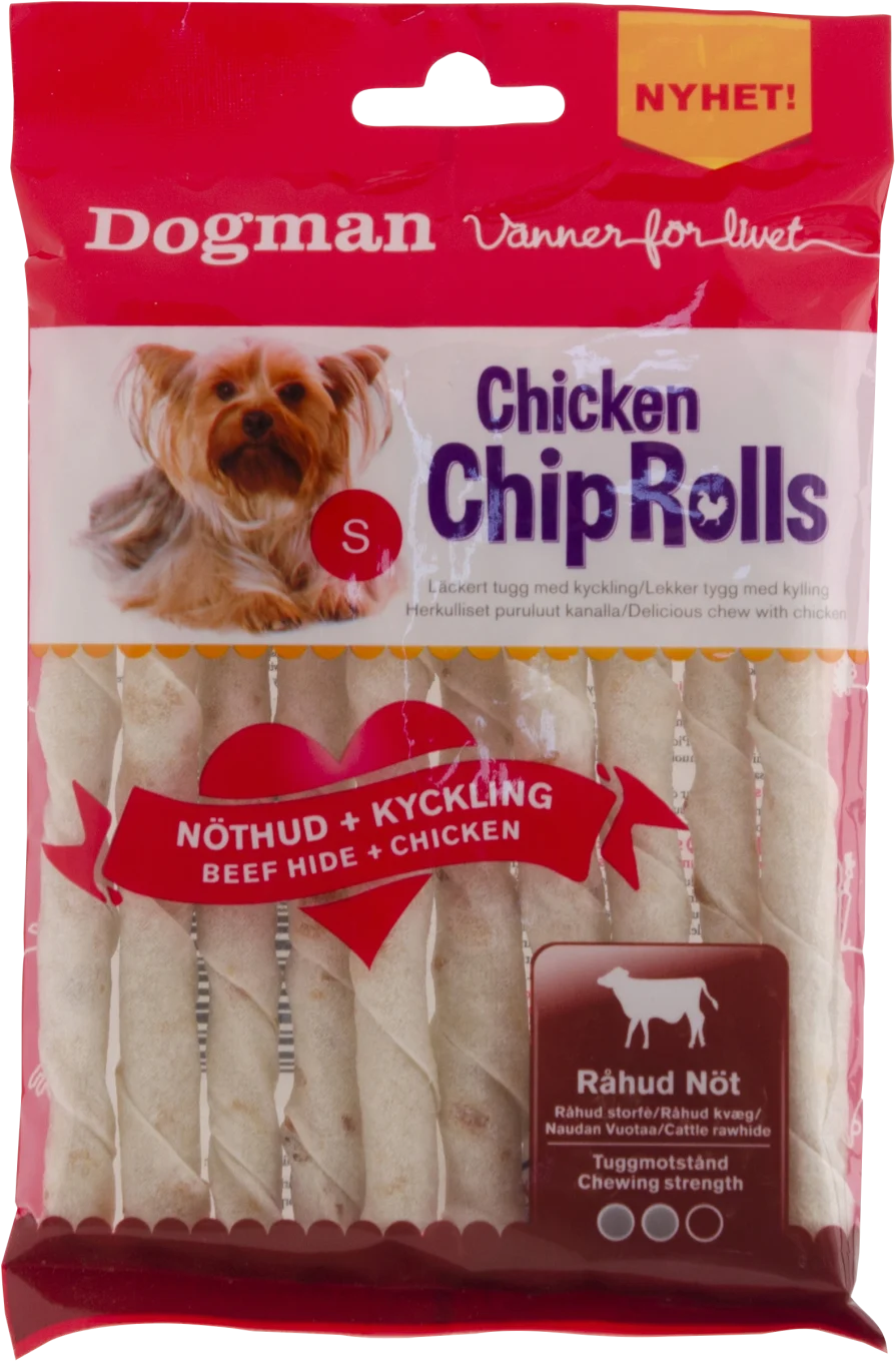 Dogman Chicken Chip Roll med Kyckling 10-pack Dogman