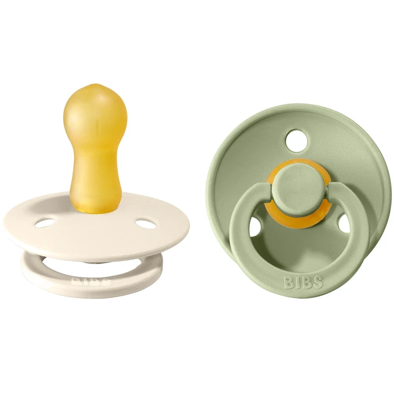 BIBS Colour Latex Size 2 Ivory/Sage 2-pack Bibs