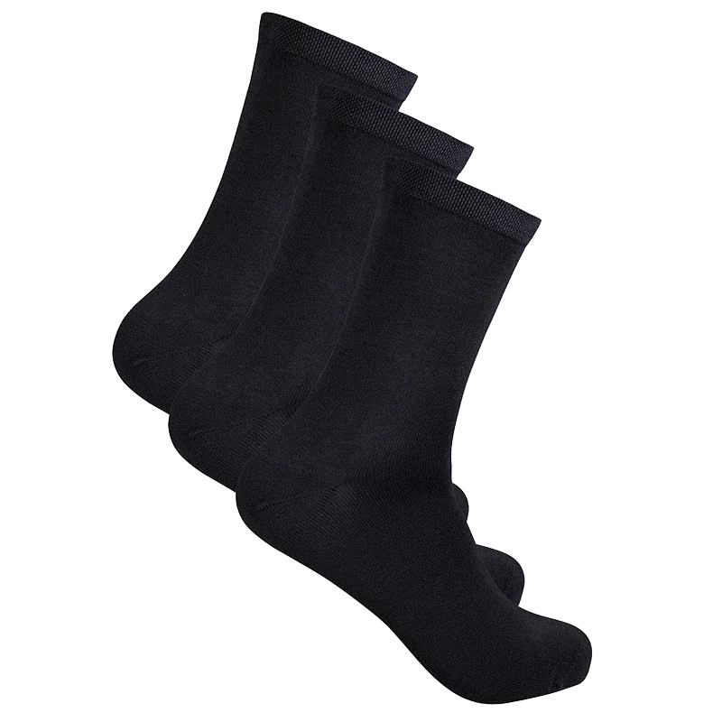 Life Wear Bambustrumpa med Komfortresår 3-pack Svart 43-45 Life Wear