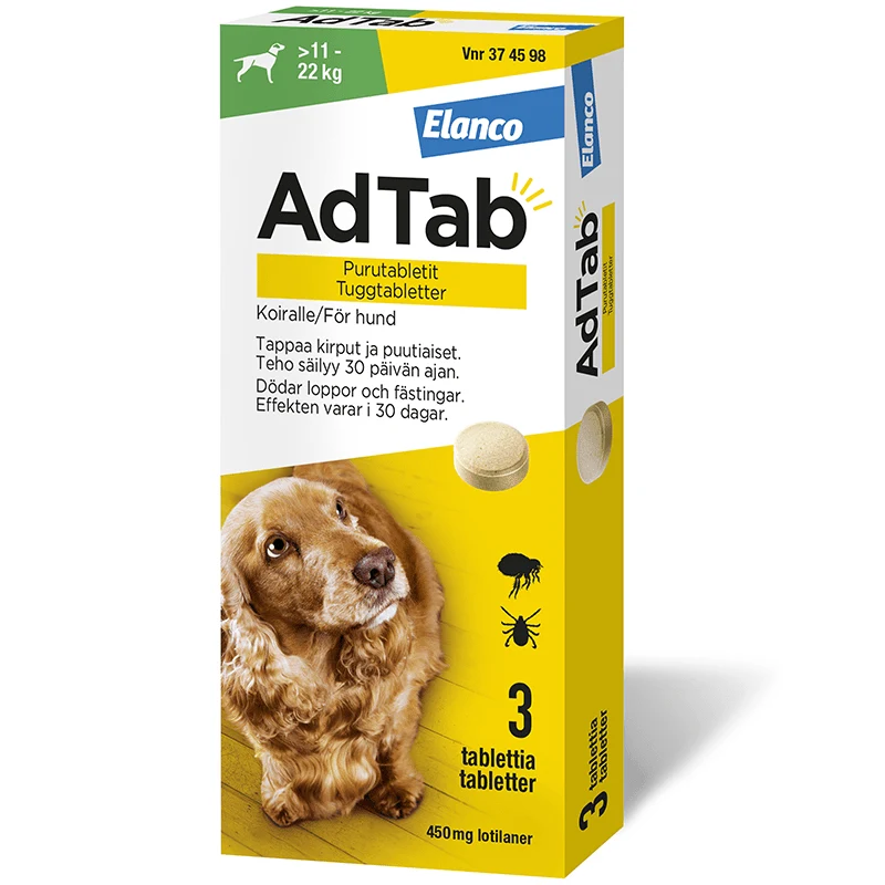 AdTab Tuggtablett 450mg Blister, 3tabletter AdTab