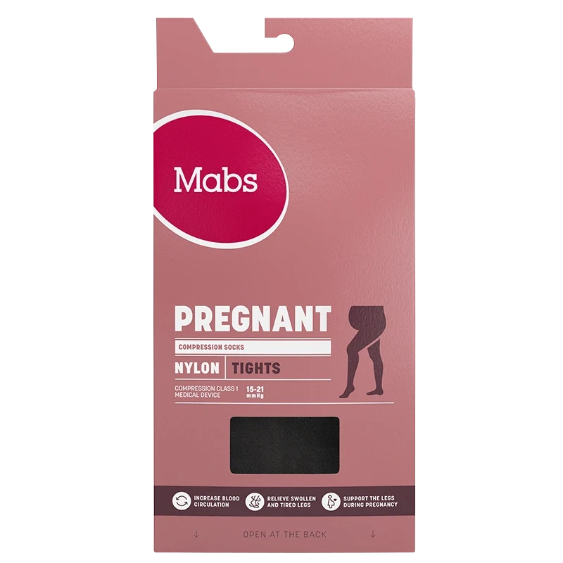 Mabs Nylon Tights Black Pregnant 1 par XL Mabs