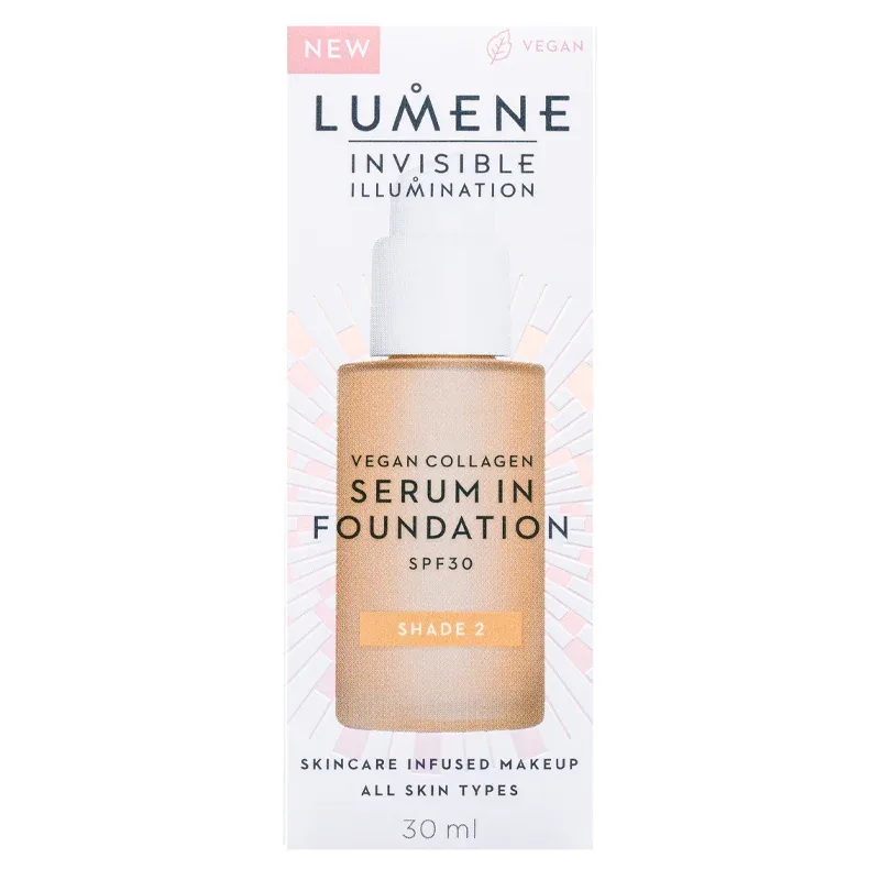Lumene Invisible Illumination Vegan Collagen Serum in Foundation SPF 30, 30 ml 2 Lumene