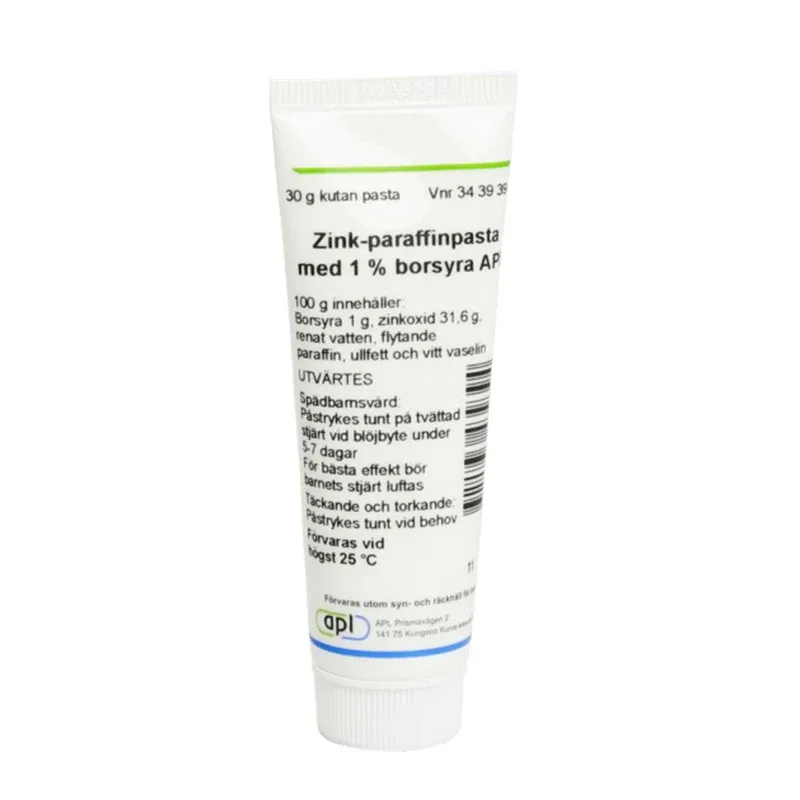 Zink-paraffinpasta med 1% Borsyra APL 30 g Apl