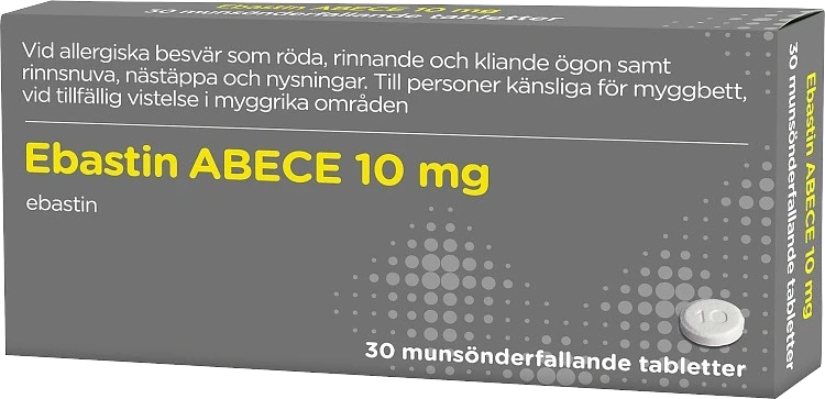 Ebastin ABECE munsönderfallande tablett 10 mg 30 st ABECE