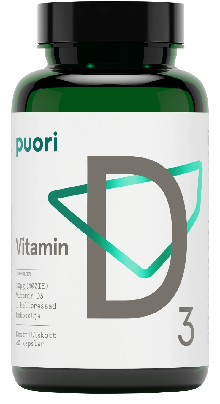Puori D3 D-vitamin 60 kapslar 10 µg Puori