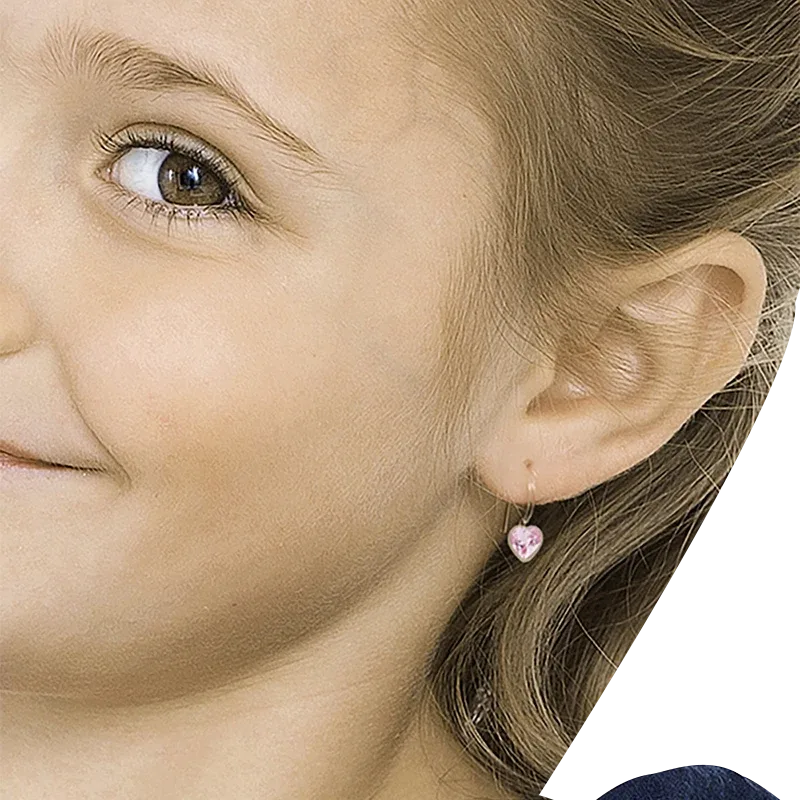 Blomdahl Pendant Fixed Heart Light Rose Örhängen Blomdahl