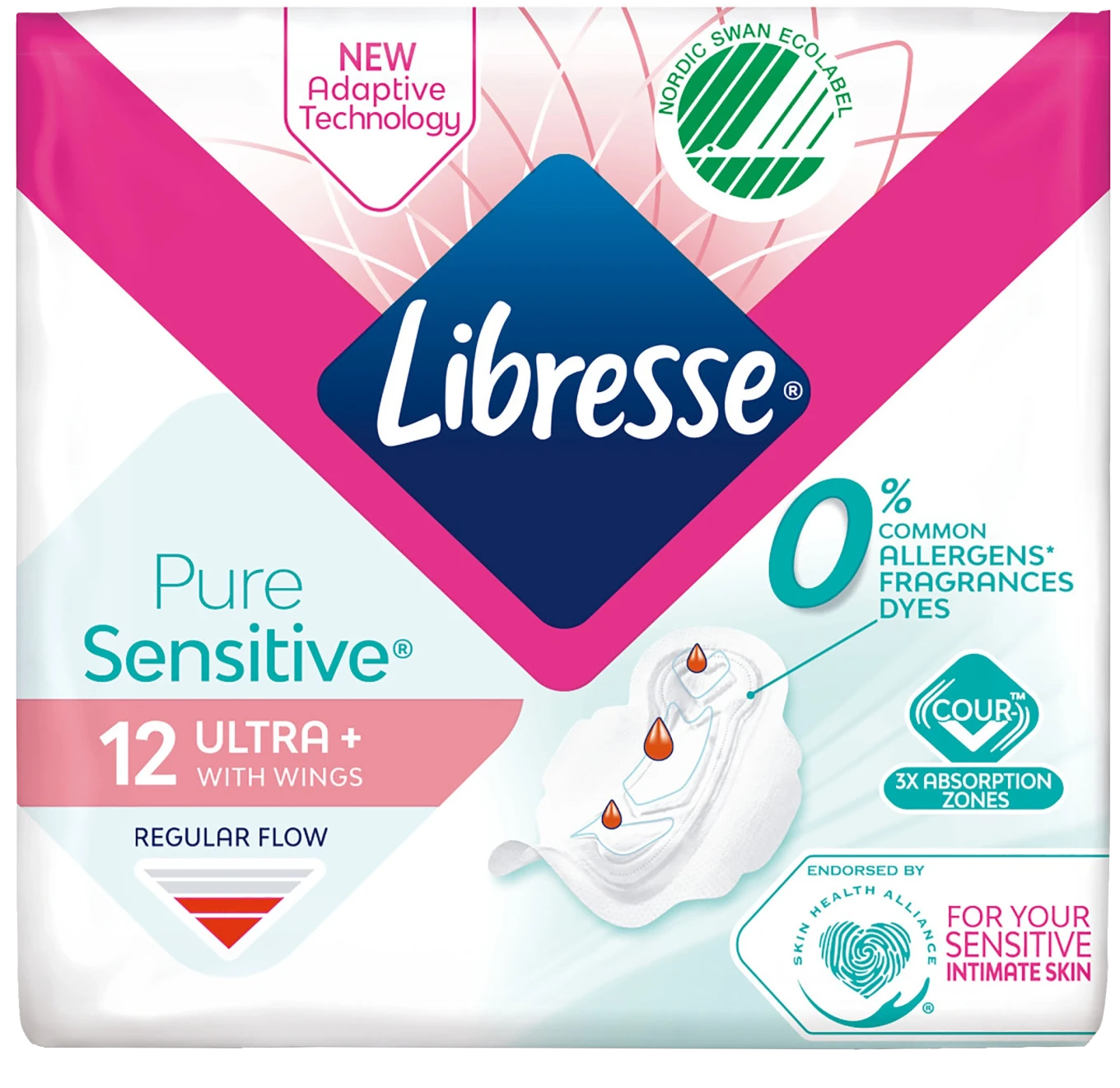 Libresse Pure Sensitive Ultra Regular Wing 12-pack Libresse