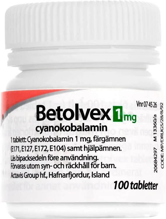 Betolvex filmdragerad tablett 1 mg 100 st Betolvex