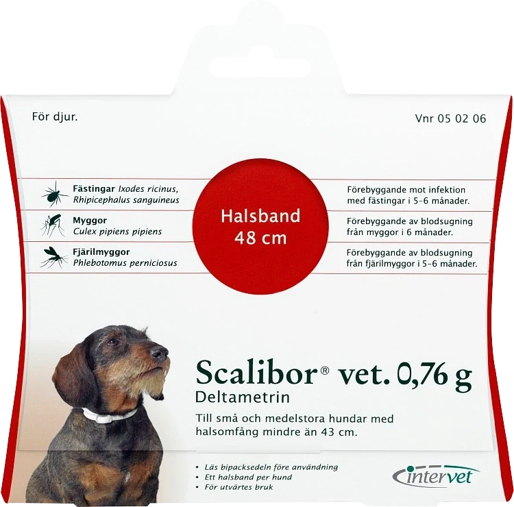 Scalibor vet. hundhalsband 0,76 g 48 cm Scalibor