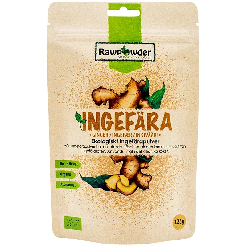 Rawpowder Ingefärapulver 125 g Rawpowder