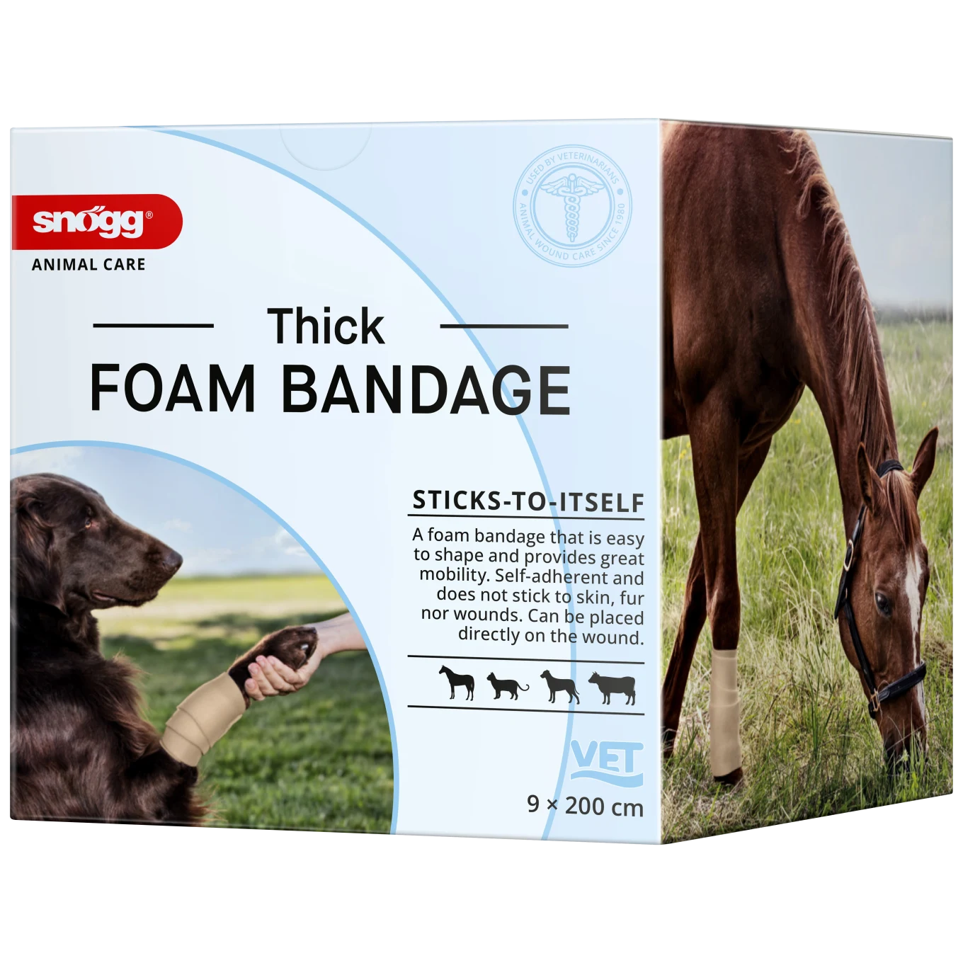 Snögg Foam Bandage Thick 9 cm x 2 m Snögg