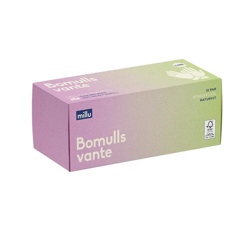 Millu Bomullsvante Tunn L/XL 12 par Millu