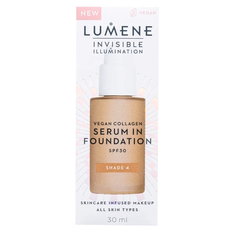 Lumene Invisible Illumination Vegan Collagen Serum in Foundation SPF 30, 30 ml 4 Lumene