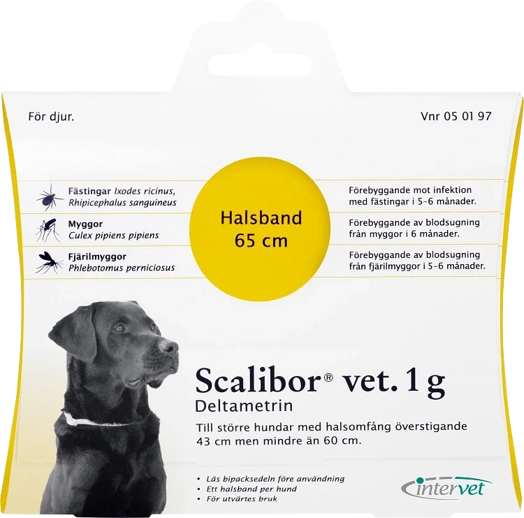 Scalibor vet. hundhalsband 1 g 60 cm Scalibor