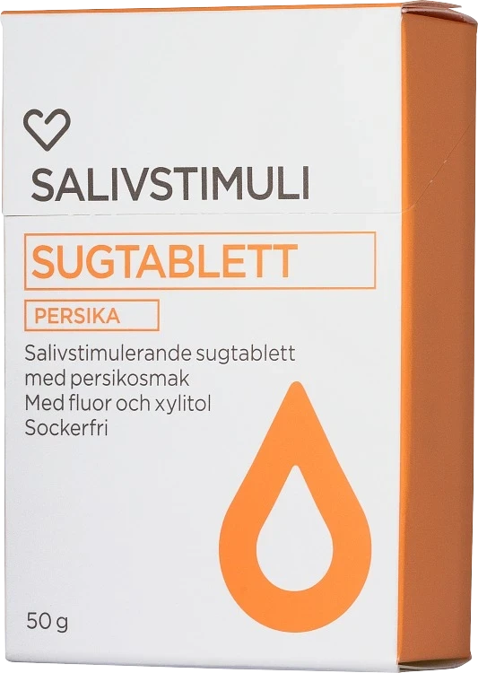 Hjärtats salivstimulerande sugtablett persika 50 g Hjärtats