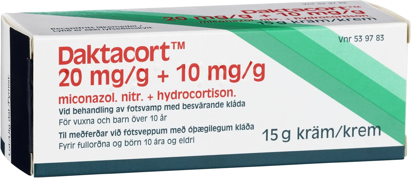 Daktacort kräm 20 mg/g + 10 mg/g 15 g Daktacort