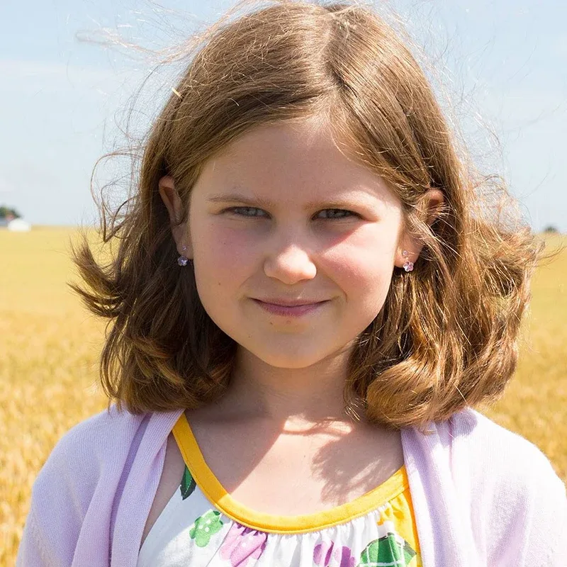 Blomdahl Örhängen Pendant Flower Violet Blomdahl