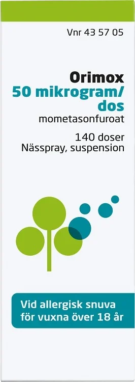 Orimox Orifarm Nässpray suspension 50 µg/dos 140 doser Orifarm