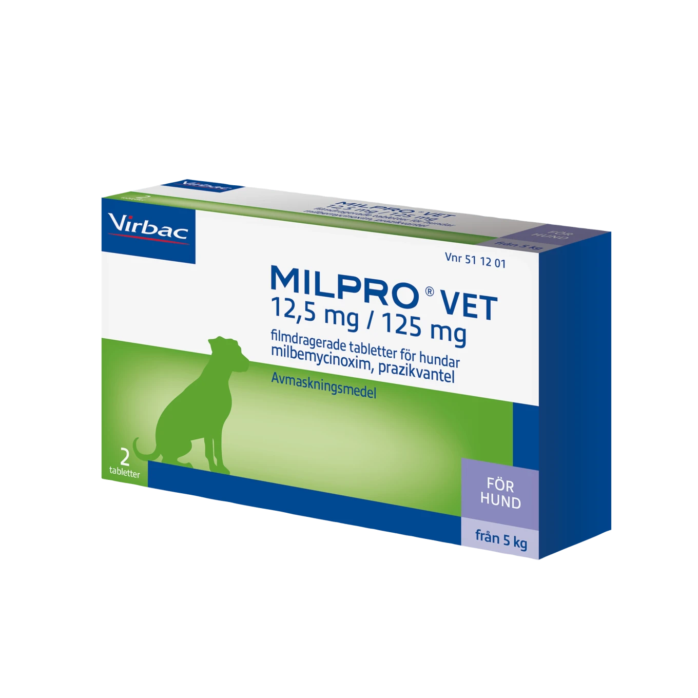 Milpro vet för hundar (>5 kg) 2 tabletter milpro