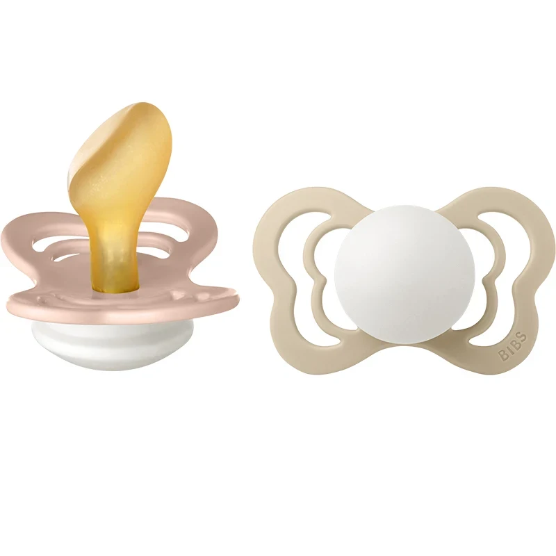 BIBS Couture Latex Blush Glow/Vanilla Glow 2-pack Size 2 Bibs