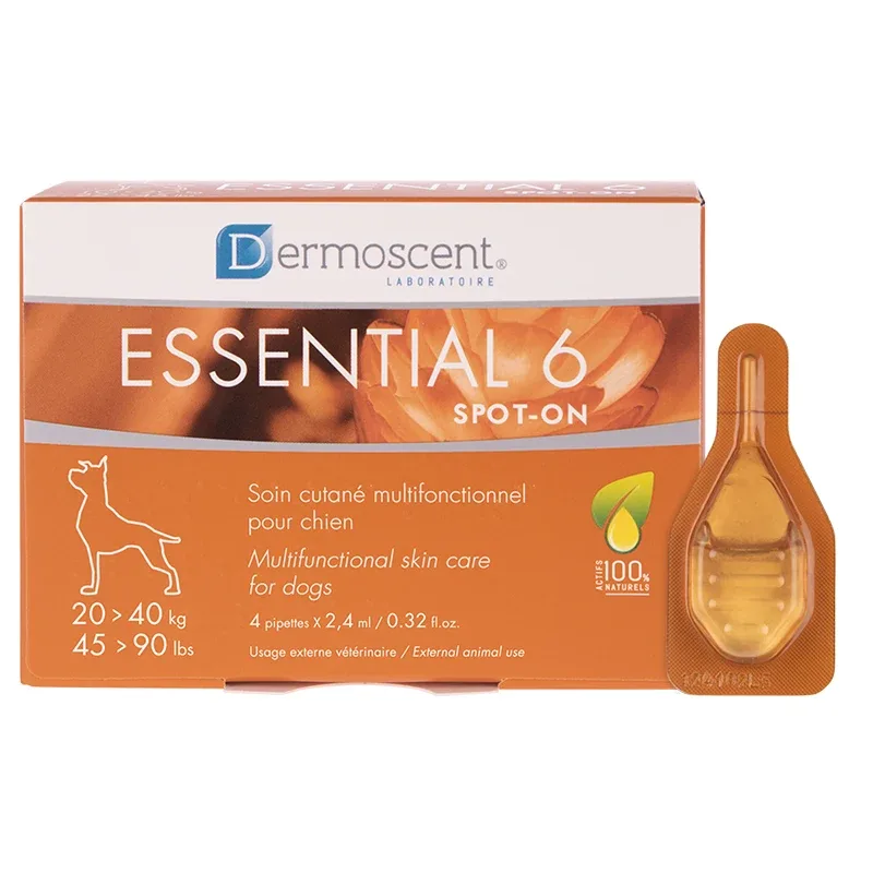 Dermoscent Essential 6® Spot-on för hundar 20-40 kg 4 x 2,4 ml Dermoscent
