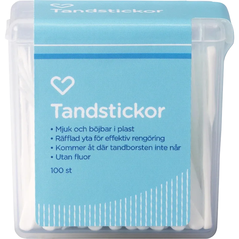 Hjärtats Tandstickor Plast 100 st Hjärtats