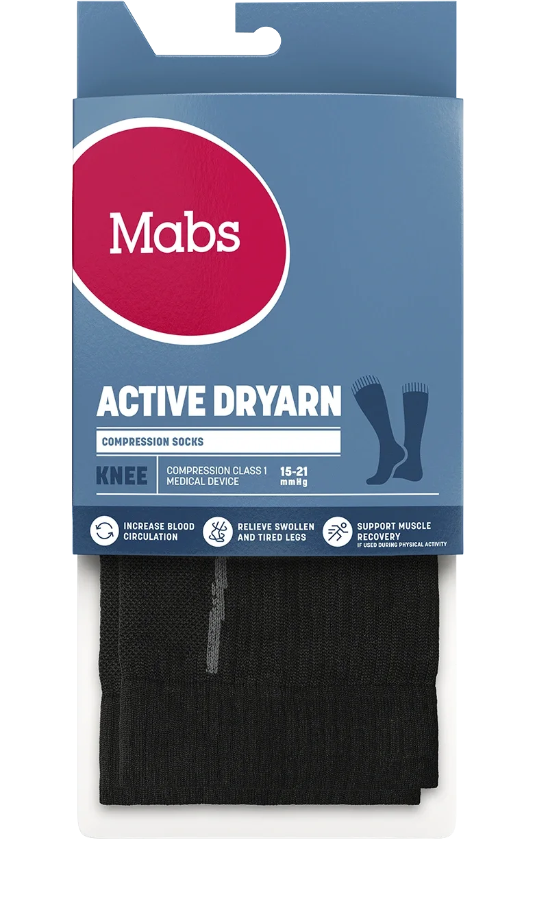 Mabs Comp Active Dryarn Knee Black M Mabs
