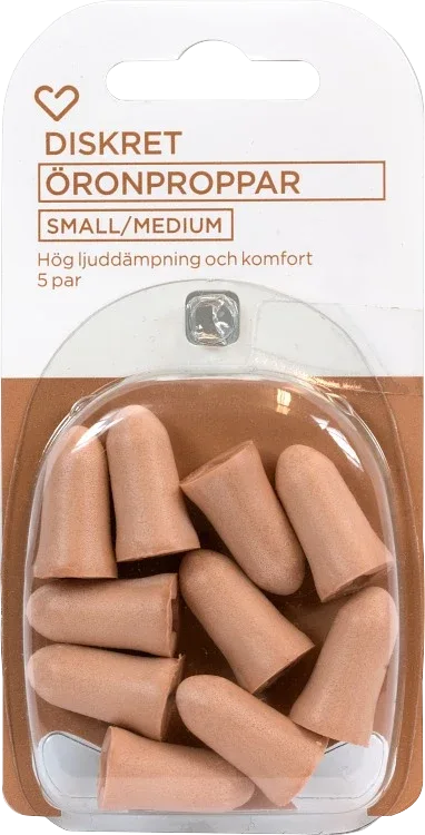 Hjärtats öronproppar small/medium 5 par Hjärtats