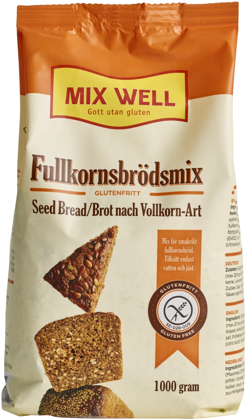MixWell Fullkornsbrödmix Glutenfri 1000 g MixWell