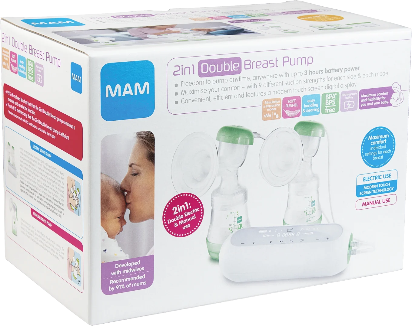 MAM 2 in 1 Double Electric Breast Pump Mam